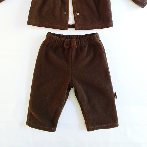 2 pc Bout'Chou Fleece Coordinated Jacket and Pant Set 1 Month - Picture 4 of 12